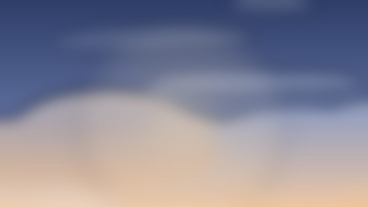 Evening clouds in amber and slate blue